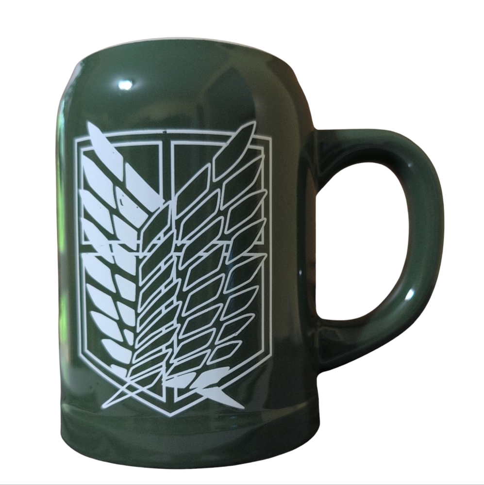 Attack On Titan - Scout Symbol Green Ceramic Stein Mug Cup 2015